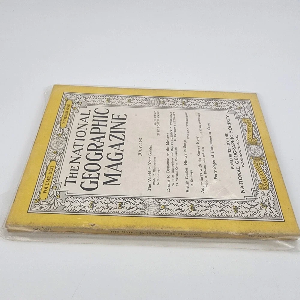 National Geographic Magazine July‎ 1947 No Insert No Back Cover